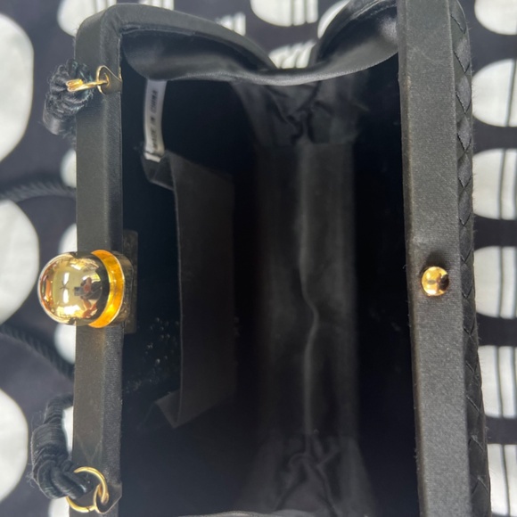 Vintage Neiman Marcus Evening Convertible Clutch Crossbody Gold Top Closure - Picture 9 of 16